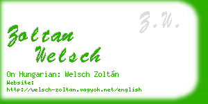 zoltan welsch business card
